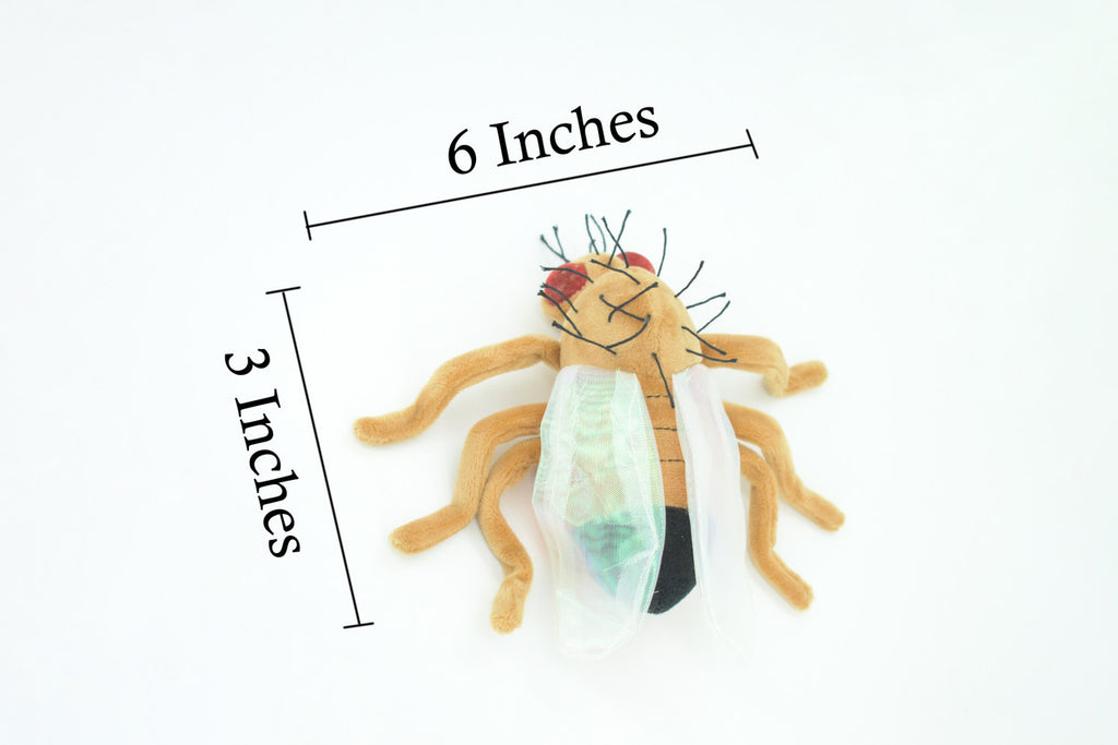 Fruit Fly, Drosophila melanogaster, Plush Insect Design, Educational, Figure, Replica, Gift,     6"   F4307 B323