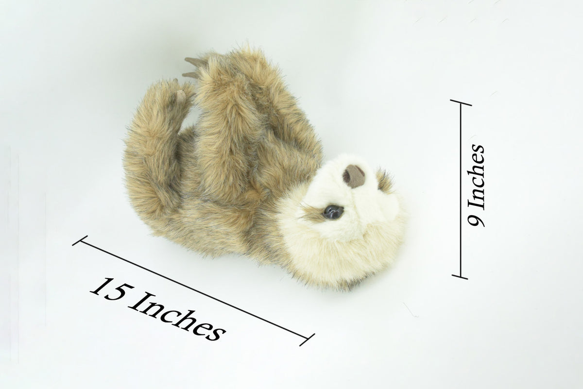 Sloth Hand Puppet, Full Body, Very Nice Plush Baby Sloth, Stuffed Animal, Educational, Realistic, Lifelike, Gift,    15"    FM43 B416