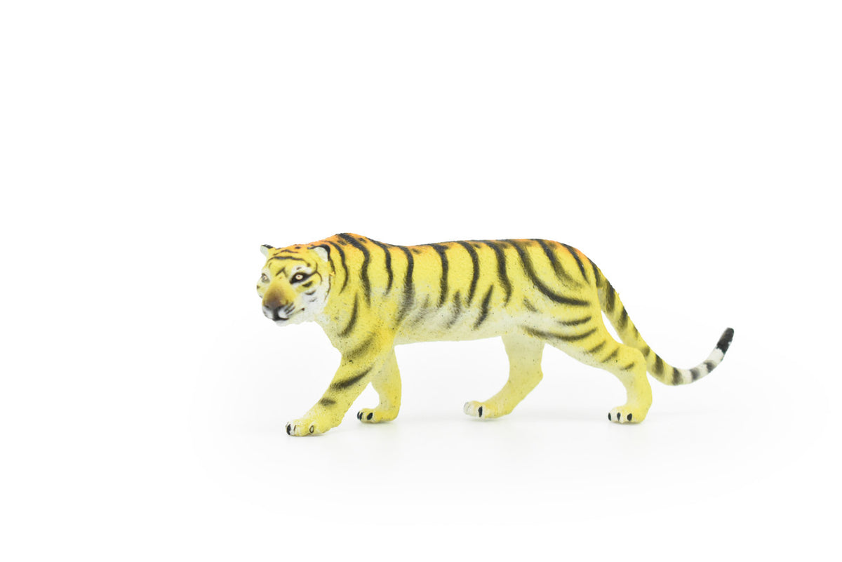 This Tiger replica toy is beautifully made and painted, detailed lifelike features! Very Realistic! Great for use as a desk toy, Holiday gift, or Diorama project! Realistic Wild Tiger Toy Animal, Museum Quality,  5 Inches Long.
