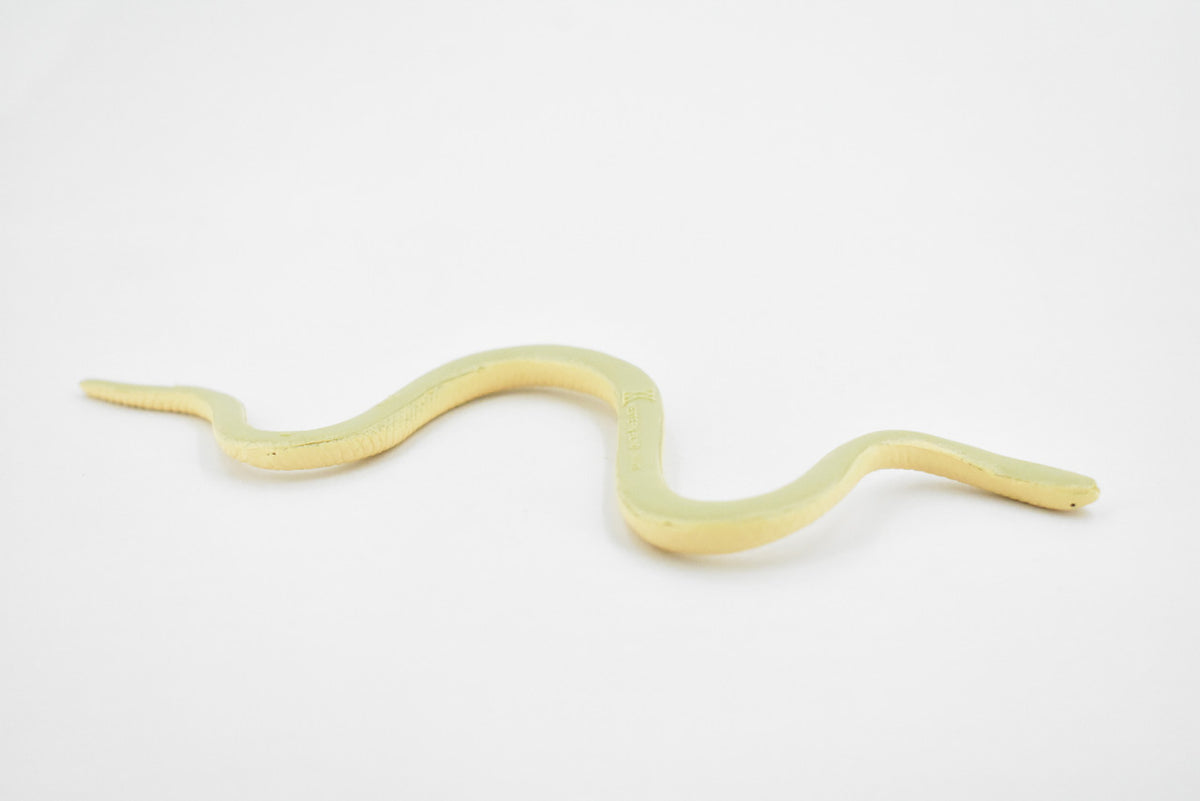 Albino Texas Rat Snake, Rubber Reptile, Educational, Realistic Hand Painted, Figure, Lifelike Model, Figurine, Replica, Gift,       5 1/2"