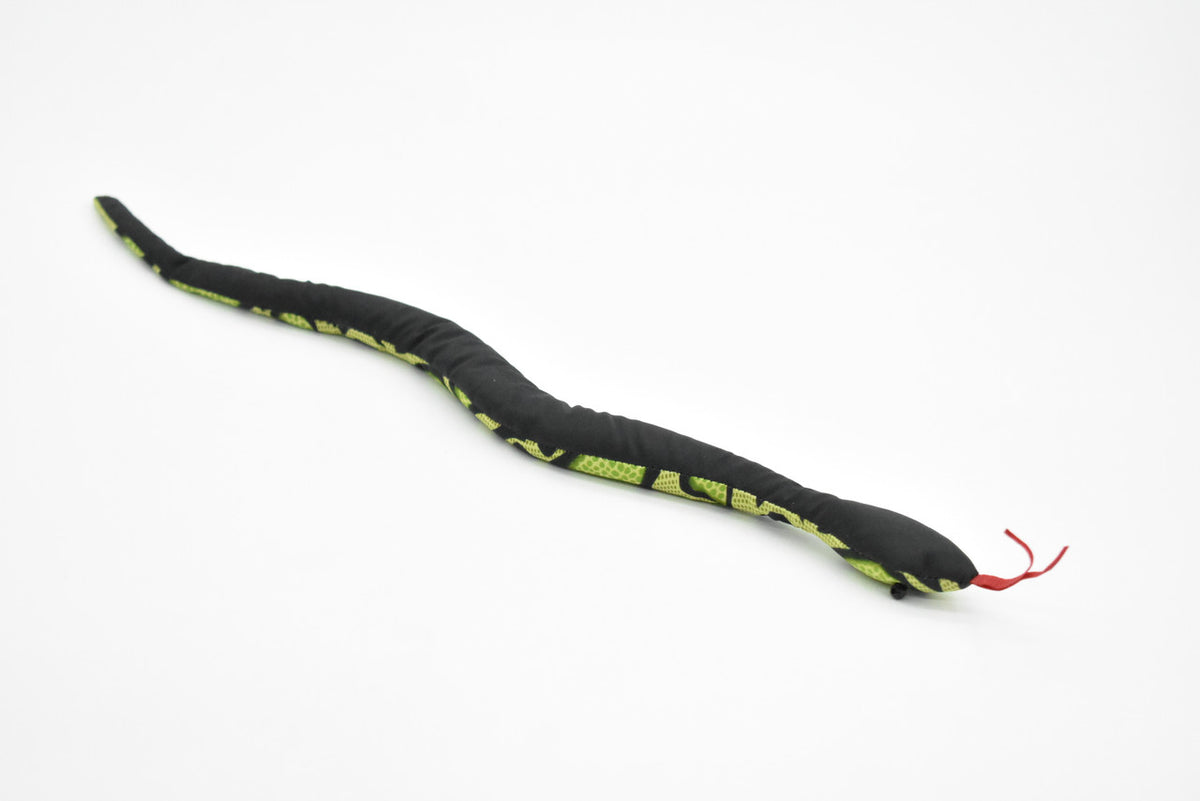 Snake, Reptiles, Green, Hand Made In Thailand, Sand Creatures, Paper Weight, Bean Bag, Cornhole, Game, Toy, Kids, Educational, Gift,   12 Inches Long.  TH20 BB68