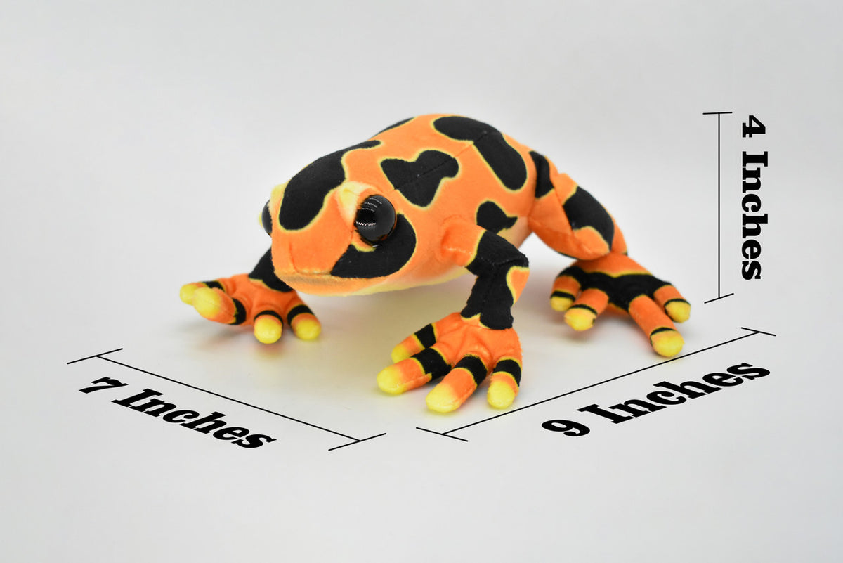 Frog, Orange, Poison Dart, Very Nice Plush Animal ,      9"      RI11 B258