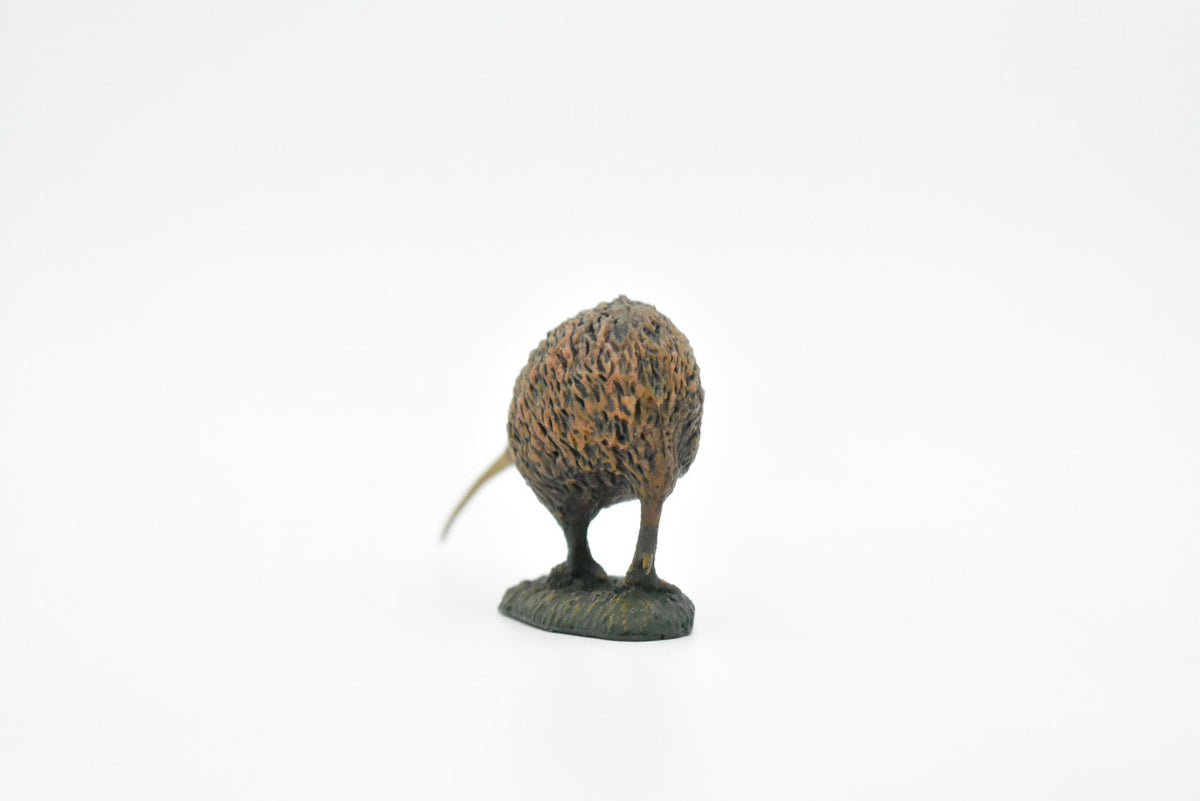 Kiwi, Kee Wee, Tokoeka Bird, Museum Quality, Rubber Bird, Hand Painted, Realistic Toy Figure, Diorama Model, Kids, Educational, 2 1/2 Inches. 