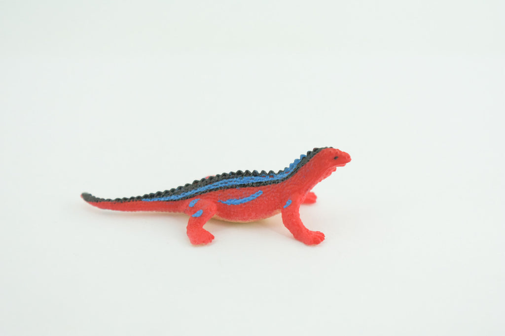 Red Head Agama, Rainbow Lizard, Rubber Reptile, Hand Painted, Educational, Realistic, Model, Replica, Toys, Kids, Gift,   2 1/2 Inches.    WR41 B197