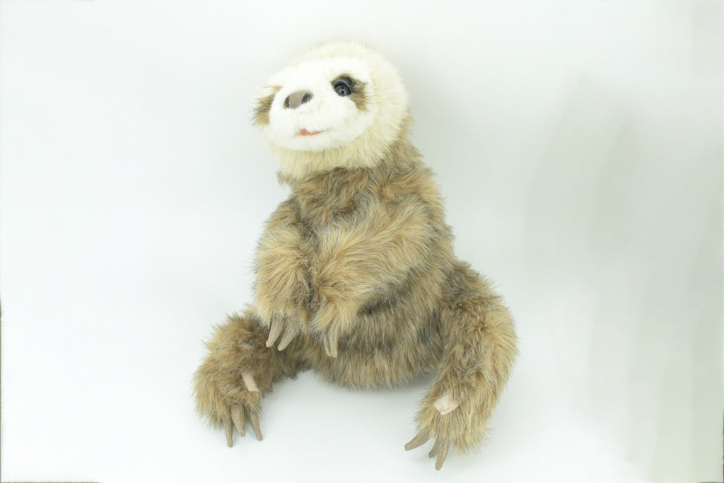 Sloth Hand Puppet, Full Body, Very Nice Plush Baby Sloth, Stuffed Animal, Educational, Realistic, Lifelike, Gift,    15"    FM43 B416