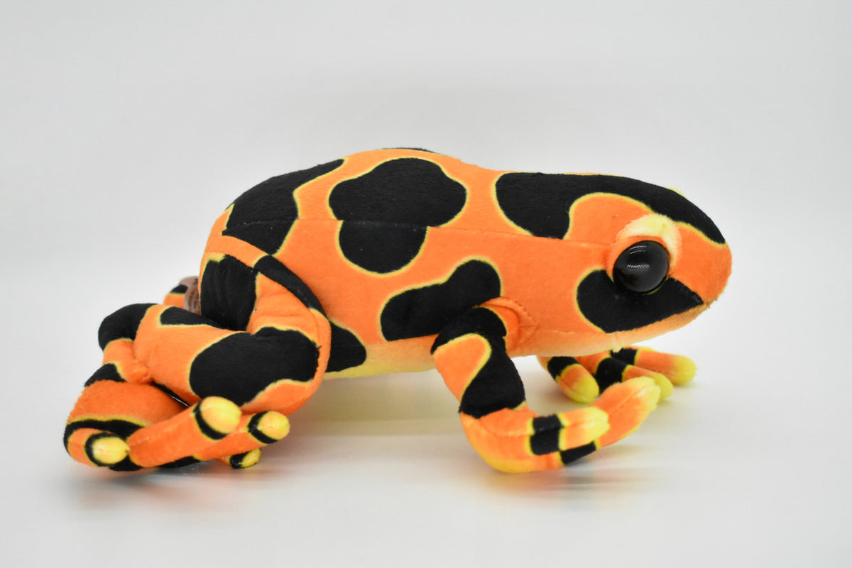 Frog, Orange, Poison Dart, Very Nice Plush Animal ,      9"      RI11 B258