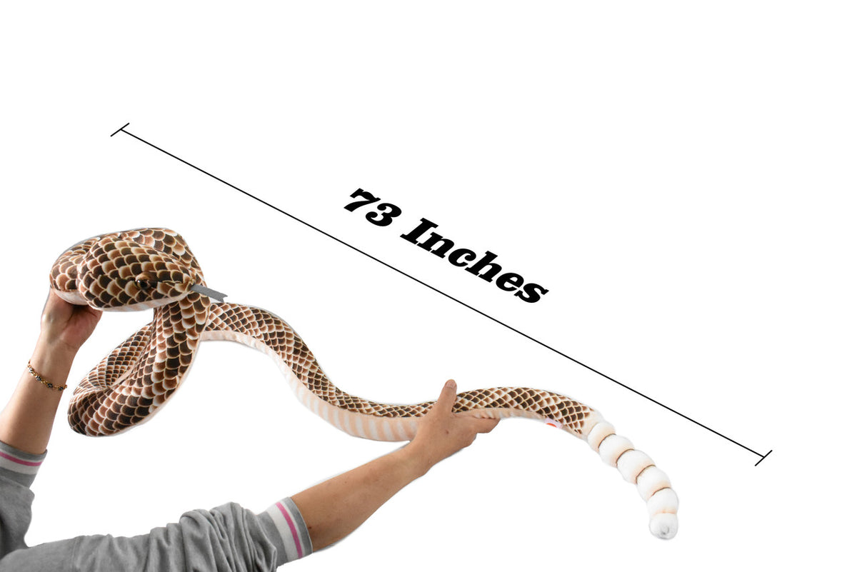 Rattlesnake Diamondback, Large Cute Stuffed Animal Plush Toy Kids Educational Gift     73"      CWG80 BB2