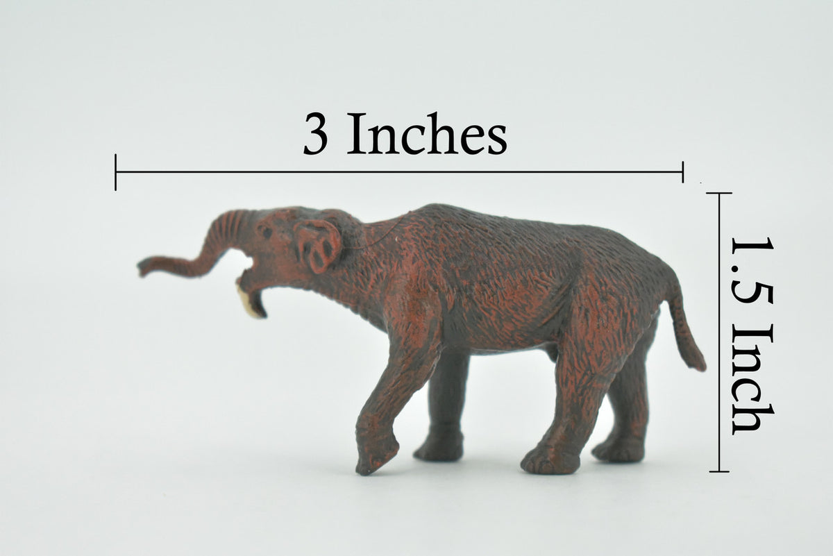Deinotherium, Extinct Elephant, Museum Quality, Hand Painted, Rubber, Educational, Realistic, Figure, Model, Replica, Toy, Kids, Educational, Gift,    3"   CH637 BB168