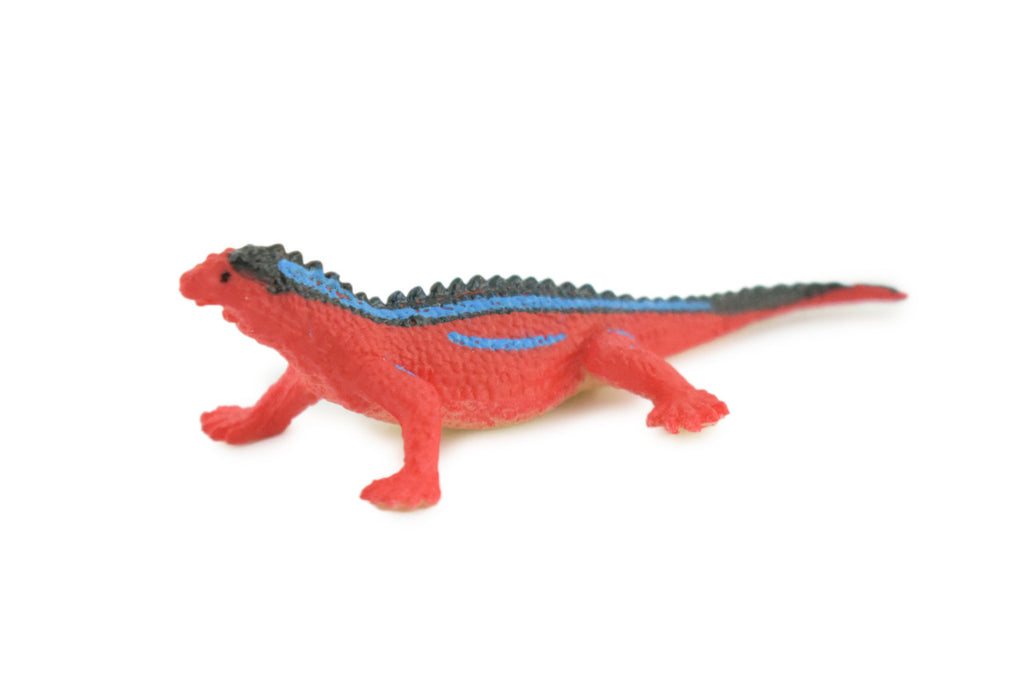 Red Head Agama, Rainbow Lizard, Rubber Reptile, Hand Painted, Educational, Realistic, Model, Replica, Toys, Kids, Gift, 2 1/2 Inches. WR41 B197 
