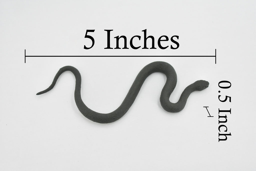 Snake, Smooth Earth Snake, Rubber Reptile, Educational, Realistic Hand Painted, Figure, Lifelike Model, Figurine, Replica, Gift,     5" 