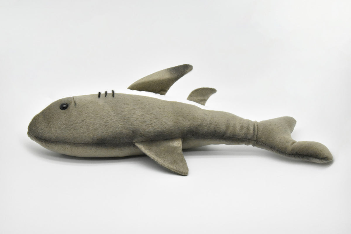 Great White Shark Plush Toy, Realistic Stuffed Animal, Fish,  Lifelike, Stuffed Shark, Soft, Toy, Educational, Kids, Gift        17"      F2421 BB55