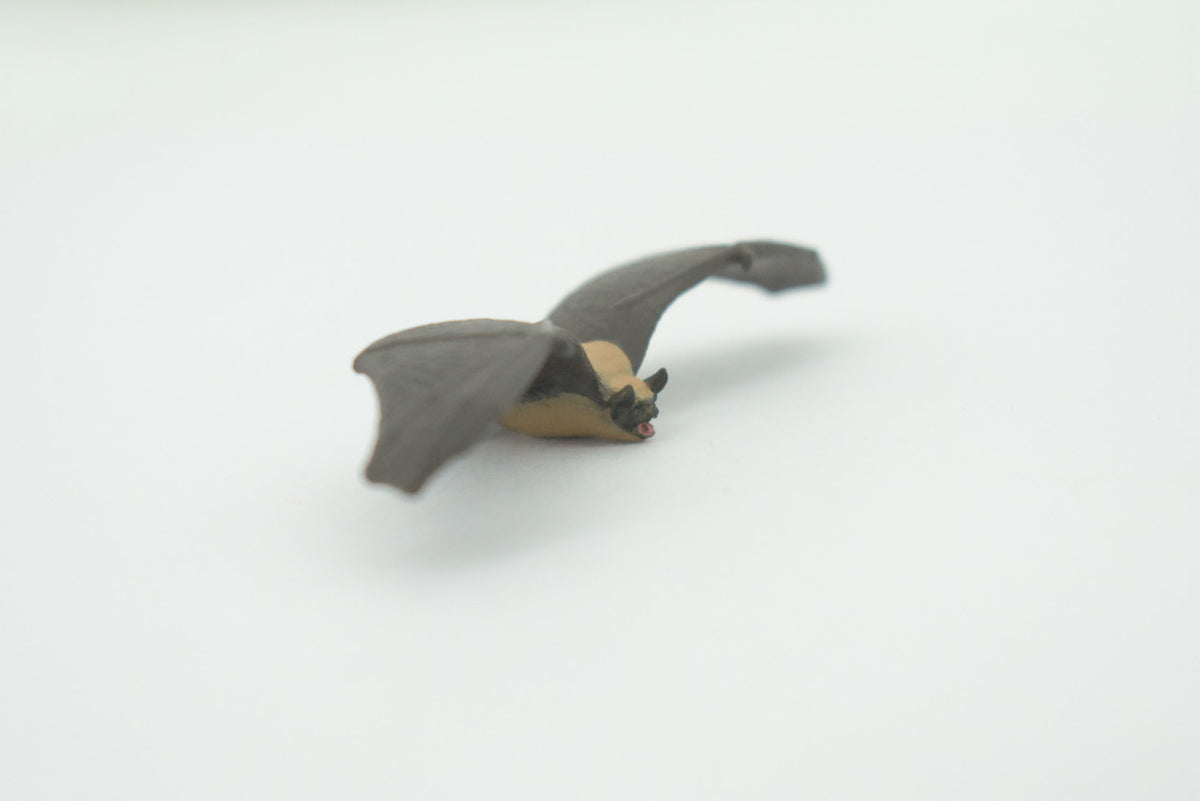 Bat, Hand Painted, Educational, Rubber Bat, Realistic Figure, Lifelike Model, Figurine, Replica, Gift,      3 1/4"    SF17 B31