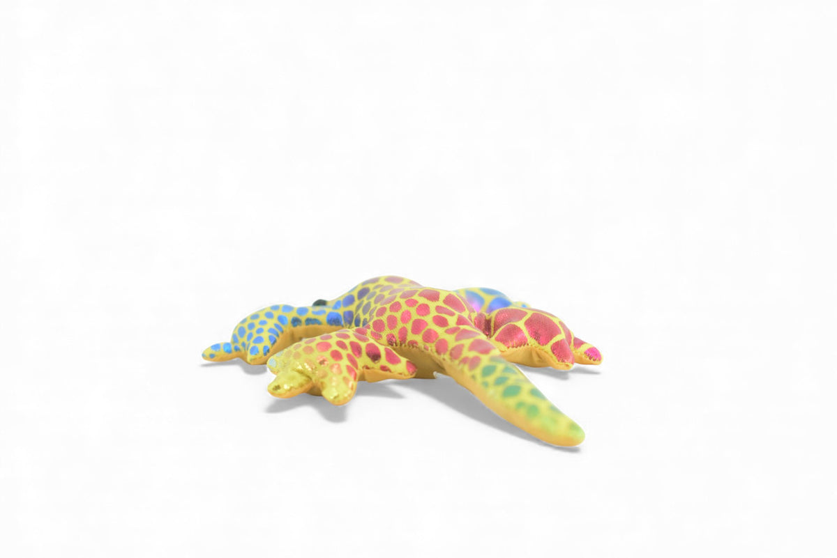 Gecko, Lizard, Reptiles, Yellow and Purple, Hand Made In Thailand, Sand Creatures, Paper Weight, Bean Bag, Cornhole, Game, Toy, Kids, Educational, Gift,  5  Inches. TH73 BB301    Colors May Vary
