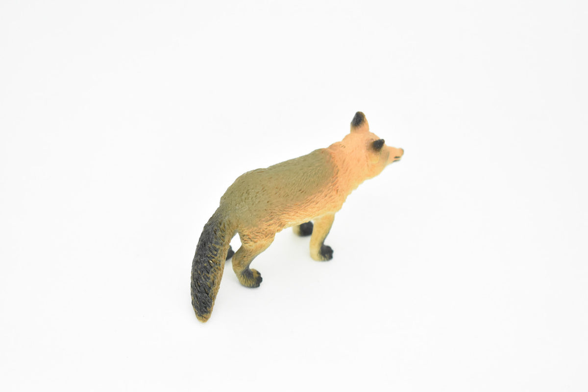 Fox, Red, Very Realistic Rubber Reproduction, Hand Painted Figurines     3"      CH140 B244