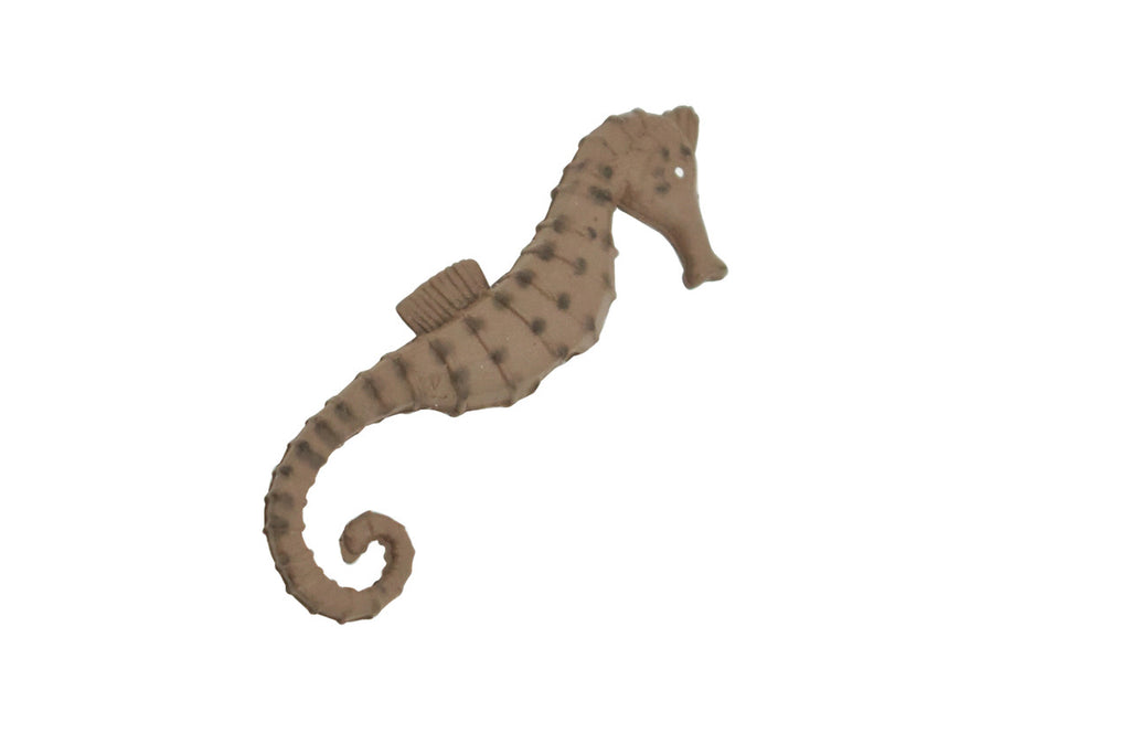Seahorse, Brown, Hand Painted, Related to Pipefish, and Seadragons, Realistic Rubber, Educational, Figure, Lifelike, Replica, Gift,     2 1/2" 