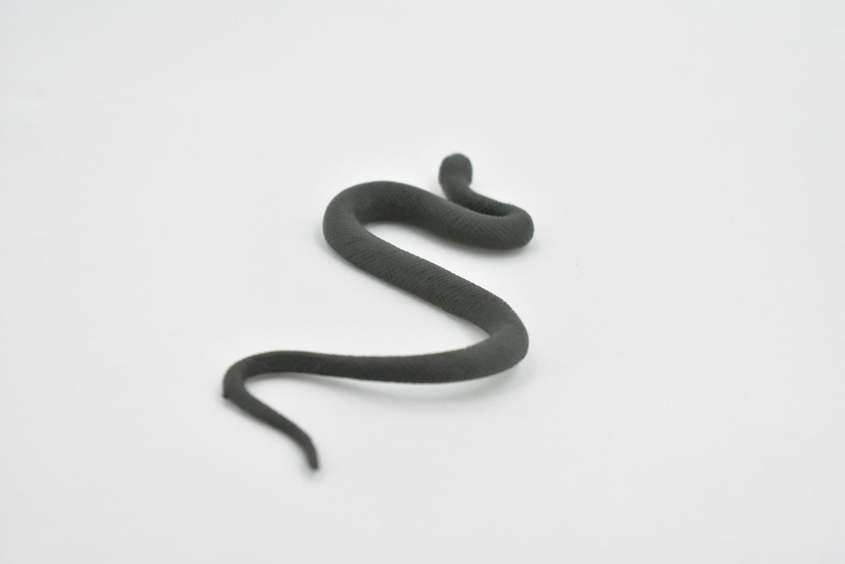 Snake, Smooth Earth Snake, Rubber Reptile, Educational, Realistic Hand Painted, Figure, Lifelike Model, Figurine, Replica, Gift,     5" 