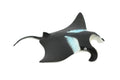 Manta Ray, Devil Fish, Museum Quality, Educational, Rubber Fish, Hand Painted, Realistic Toy Figure, Diorama Model, Kids,   4 Inches.