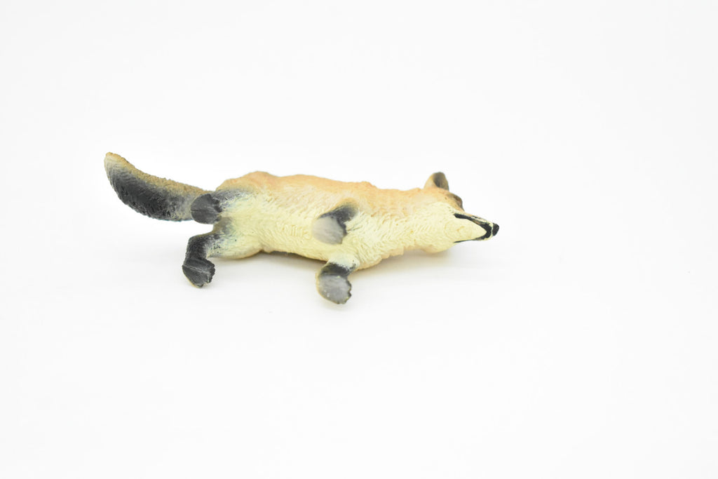 Fox, Red, Very Realistic Rubber Reproduction, Hand Painted Figurines     3"      CH140 B244