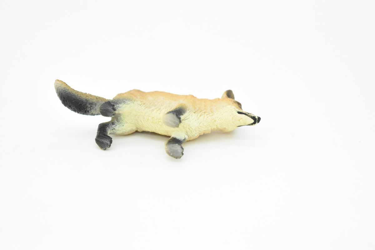 Fox, Red, Very Realistic Rubber Reproduction, Hand Painted Figurines     3"      CH140 B244