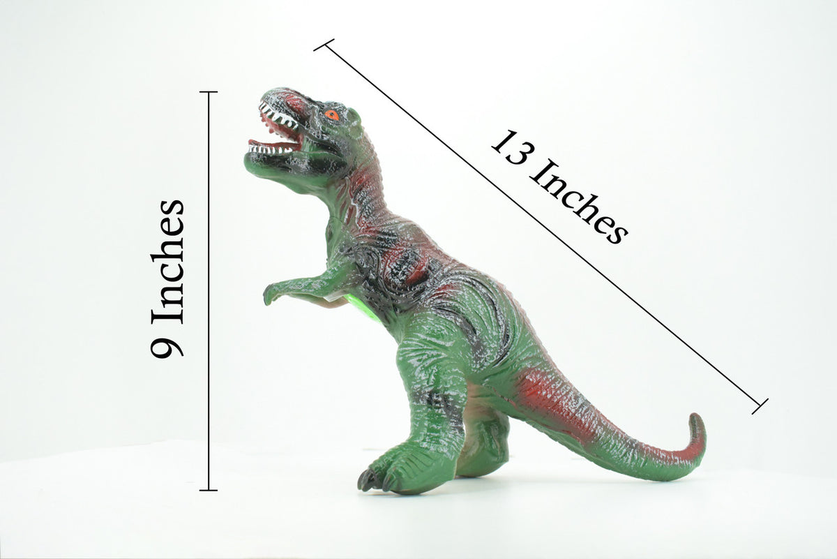 Tyrannosaurus Rex, T Rex, Cretaceous Dinosaur, Hand Painted, Educational, Soft Rubber, Lifelike Model, Figurine, Replica, Gift,    13"   AR04 B300