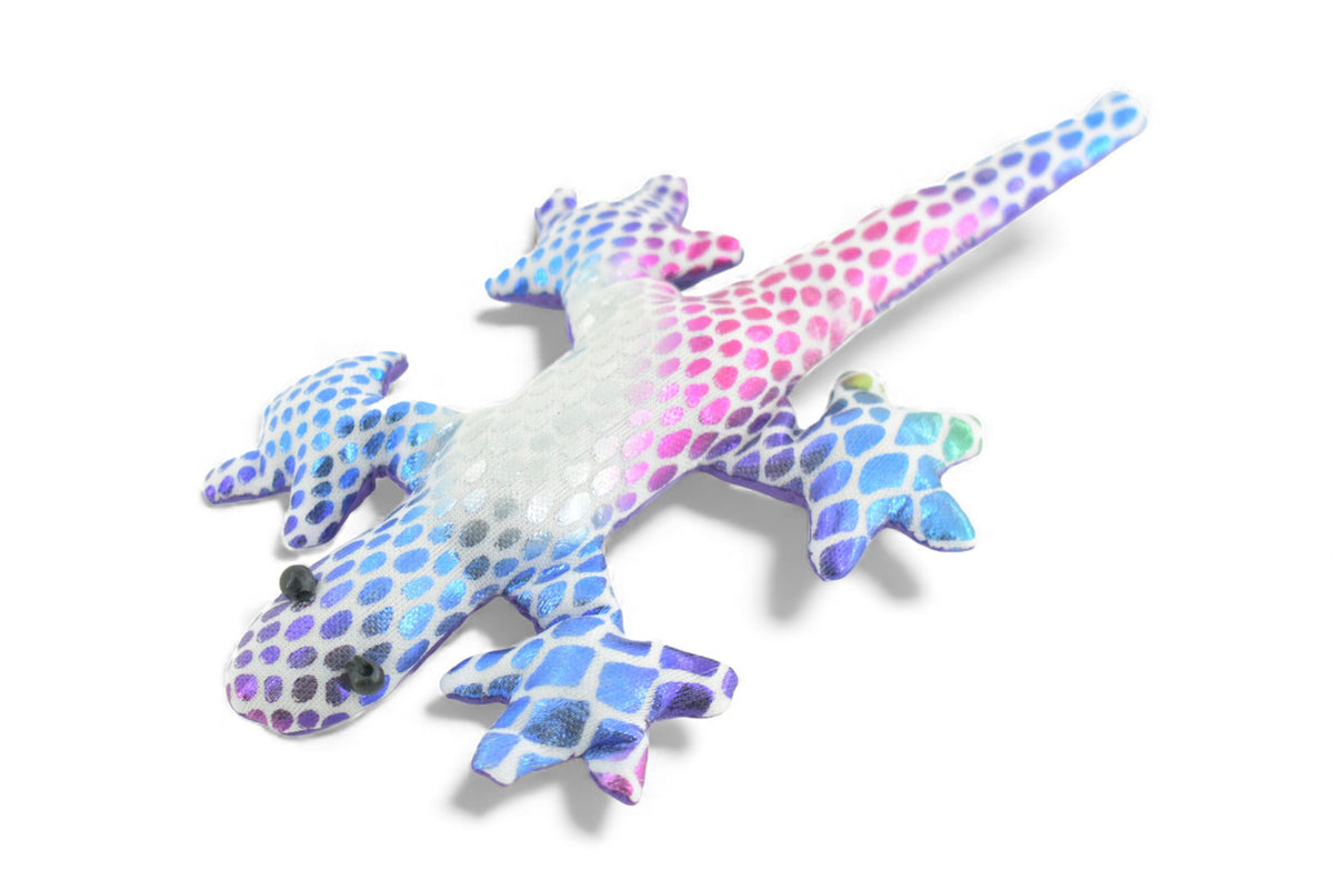 Gecko, Lizard, Reptiles, Blue and Purple, Hand Made In Thailand, Sand Creatures, Paper Weight, Bean Bag, Cornhole, Game, Toy, Kids, Educational, Gift, 5 Inches.