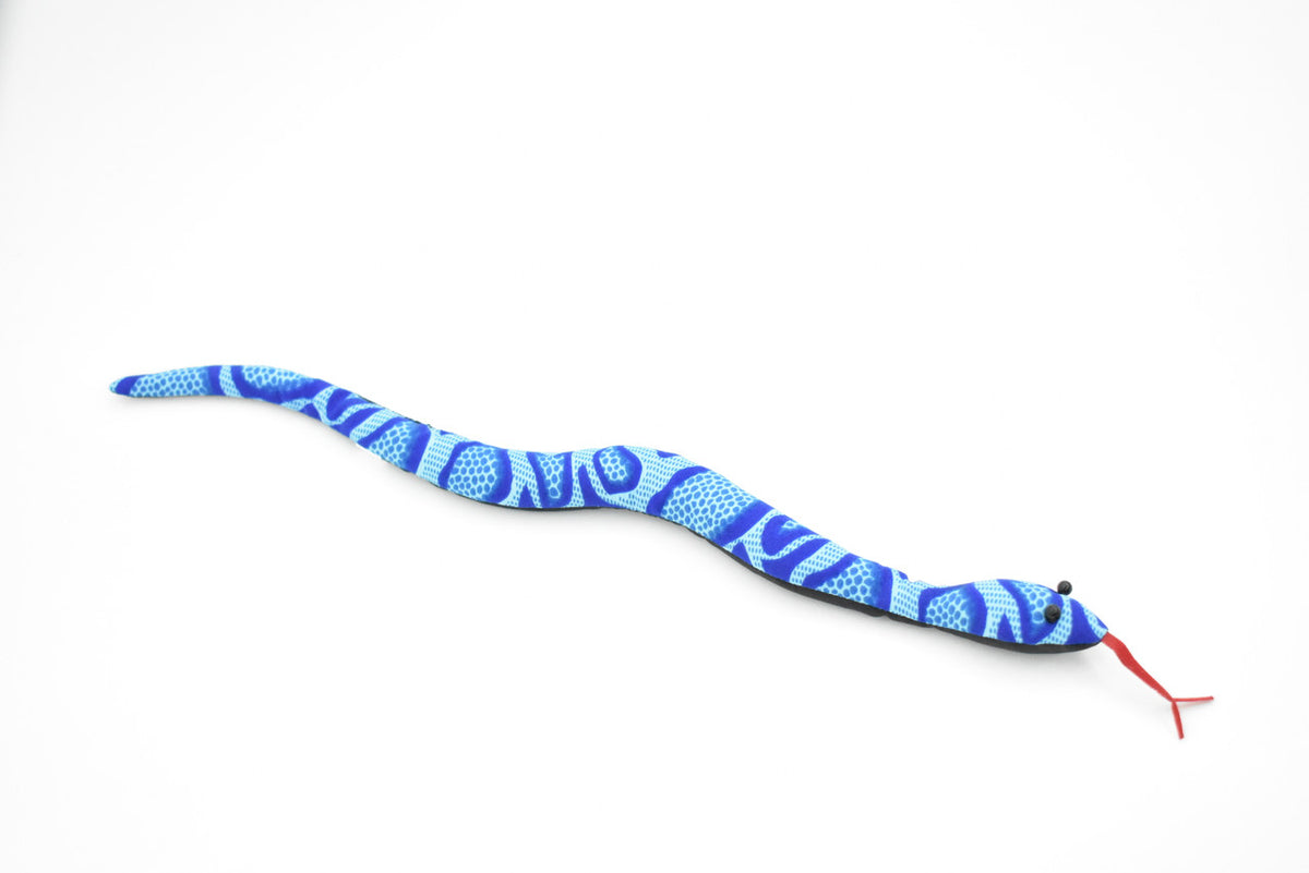 Snake, Reptiles, Blue, HandMade In Thailand, Sand Creatures, Paper Weight, Bean Bag, Cornhole, Game, Toy, Kids, Educational,  12 Inches Long.