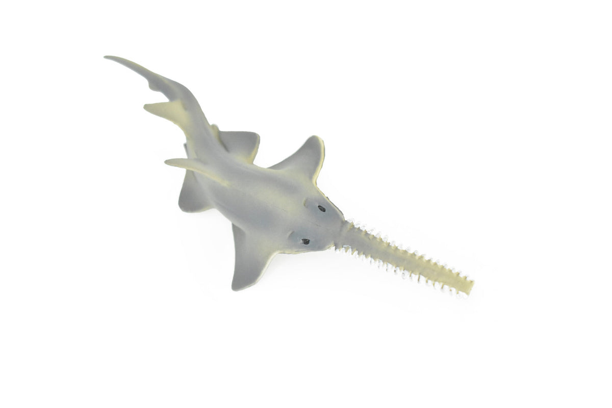 Sawfish, Carpenter shark, Museum Quality, Educational, Rubber Fish, Hand Painted, Realistic Toy Figure, Diorama Model, Kids,  6 Inches.