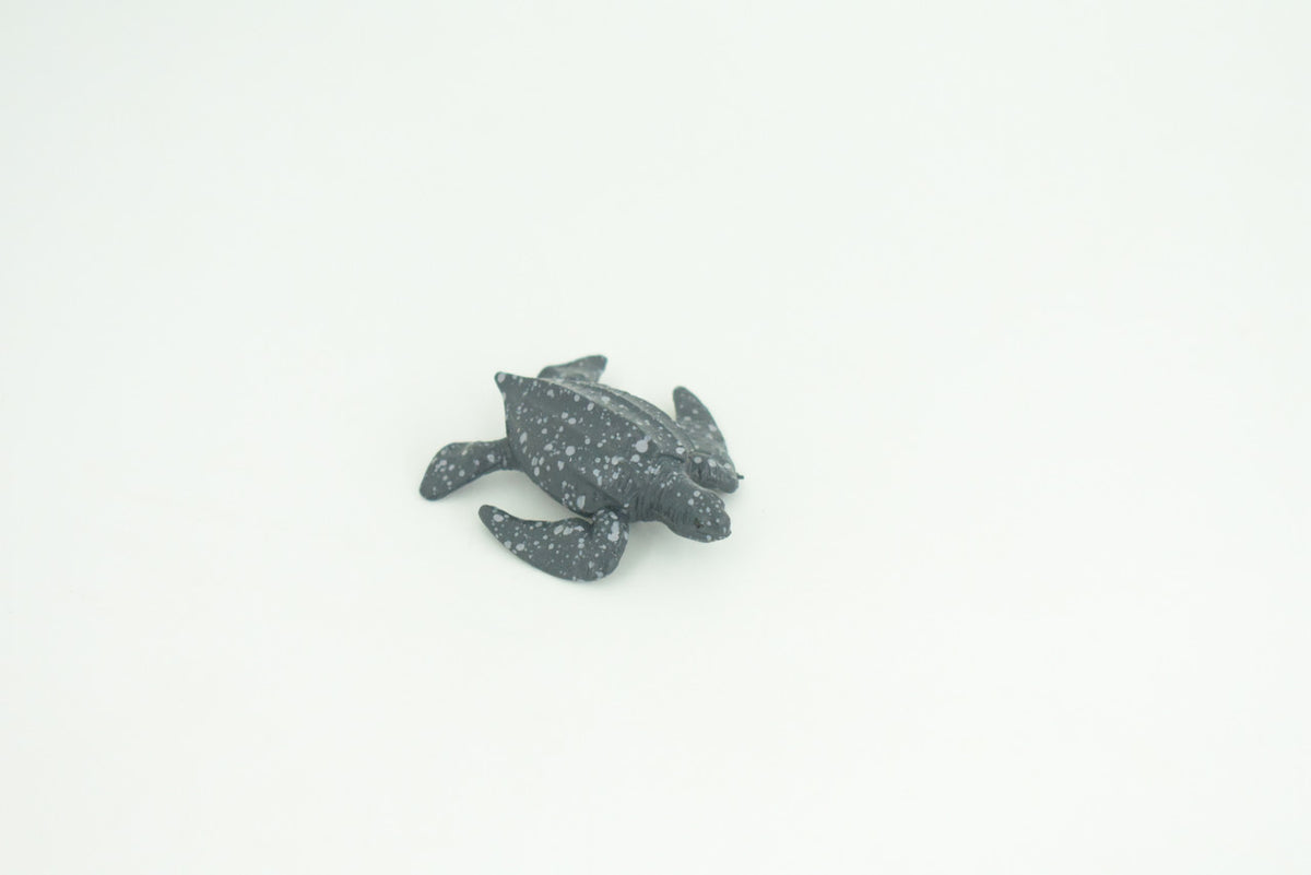 Leatherback Turtle Life Cycle, 4 Piece Set, Hand Painted, Educational, High Quality Rubber Reptile, Sea Turtle, Diorama, Figure, Toys, Kids, Gift,  3  Inches.   CH993 BB215