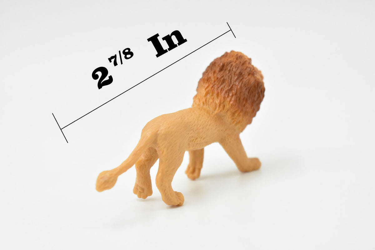 African Lion Small Plastic Animal 2 7/8 inches long including tail 1 1/2 inches tall - F3550 B17