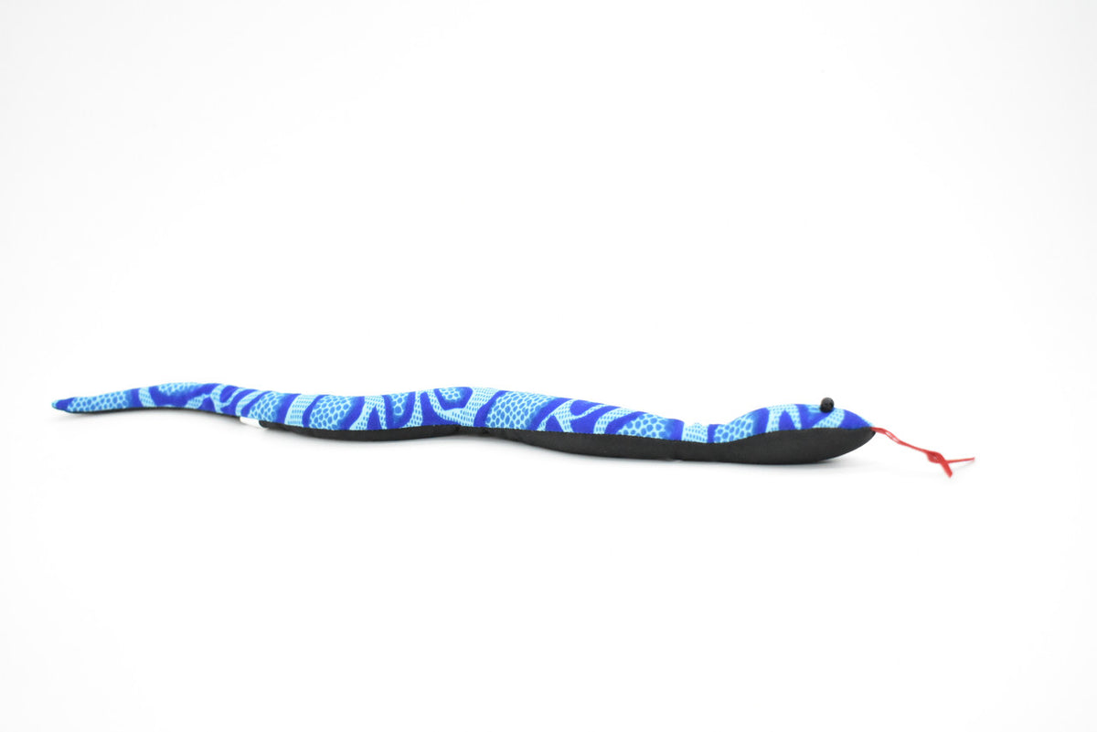 Snake, Reptiles, Blue, HandMade In Thailand, Sand Creatures, Paper Weight, Bean Bag, Cornhole, Game, Toy, Kids, Educational, Gift,   12 Inches Long.  TH18 BB68