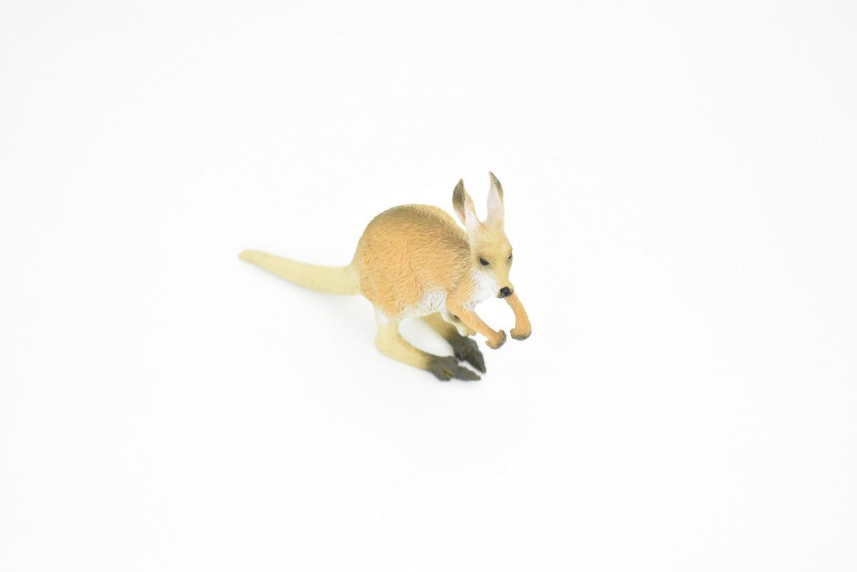 Kangaroo, Mother with Baby, Marsupial, Realistic Rubber Reproduction, Hand Painted Figurines    4.5"     CH149 B247