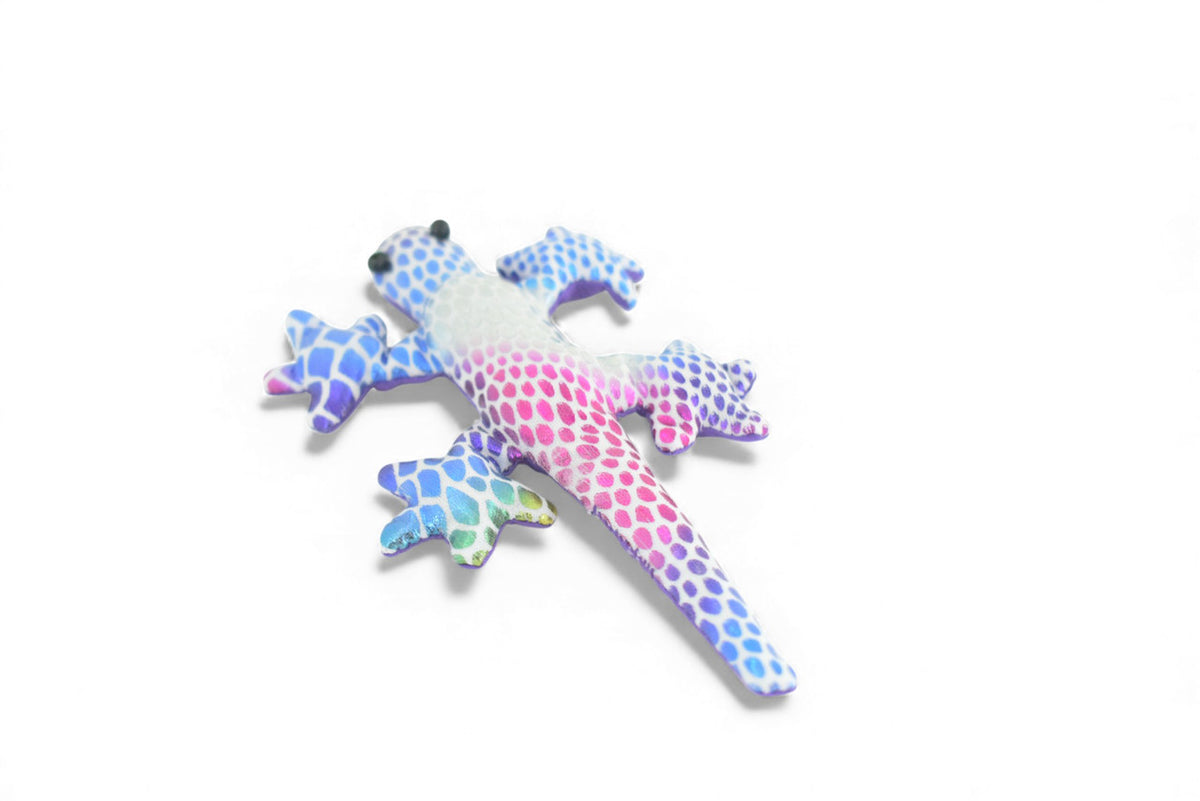 Gecko, Lizard, Reptiles, Blue and Purple, Hand Made In Thailand, Sand Creatures, Paper Weight, Bean Bag, Cornhole, Game, Toy, Kids, Educational, Gift,  5  Inches. TH72 BB301    Colors May Vary