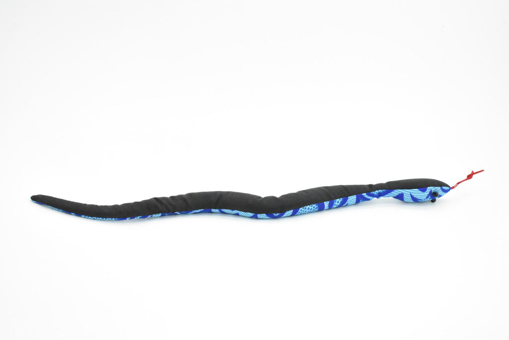 Snake, Reptiles, Blue, HandMade In Thailand, Sand Creatures, Paper Weight, Bean Bag, Cornhole, Game, Toy, Kids, Educational, Gift,   12 Inches Long.  TH18 BB68
