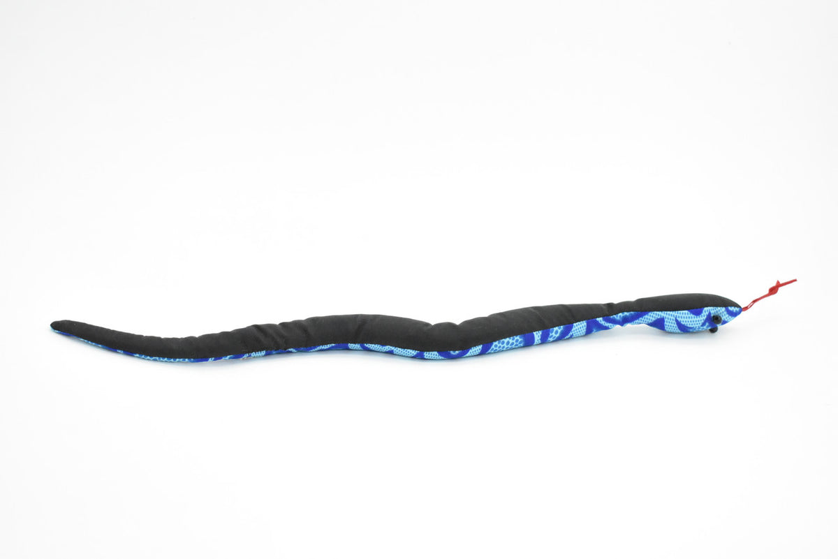 Snake, Reptiles, Blue, HandMade In Thailand, Sand Creatures, Paper Weight, Bean Bag, Cornhole, Game, Toy, Kids, Educational, Gift,   12 Inches Long.  TH18 BB68