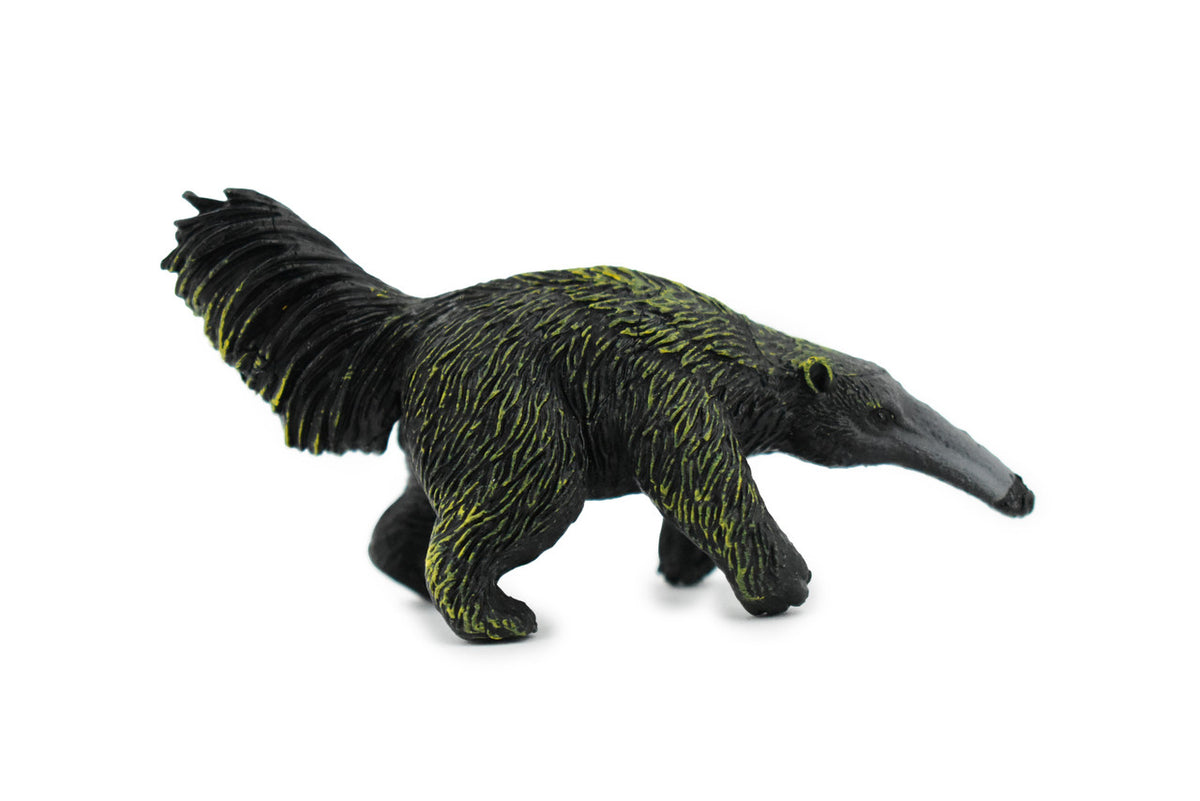Anteater, Vermilingua, Very Nice Design, Hand Painted, Educational, Rubber Animal, Realistic Toy Figure, Diorama Model, Kids,  3 1/2 Inches.