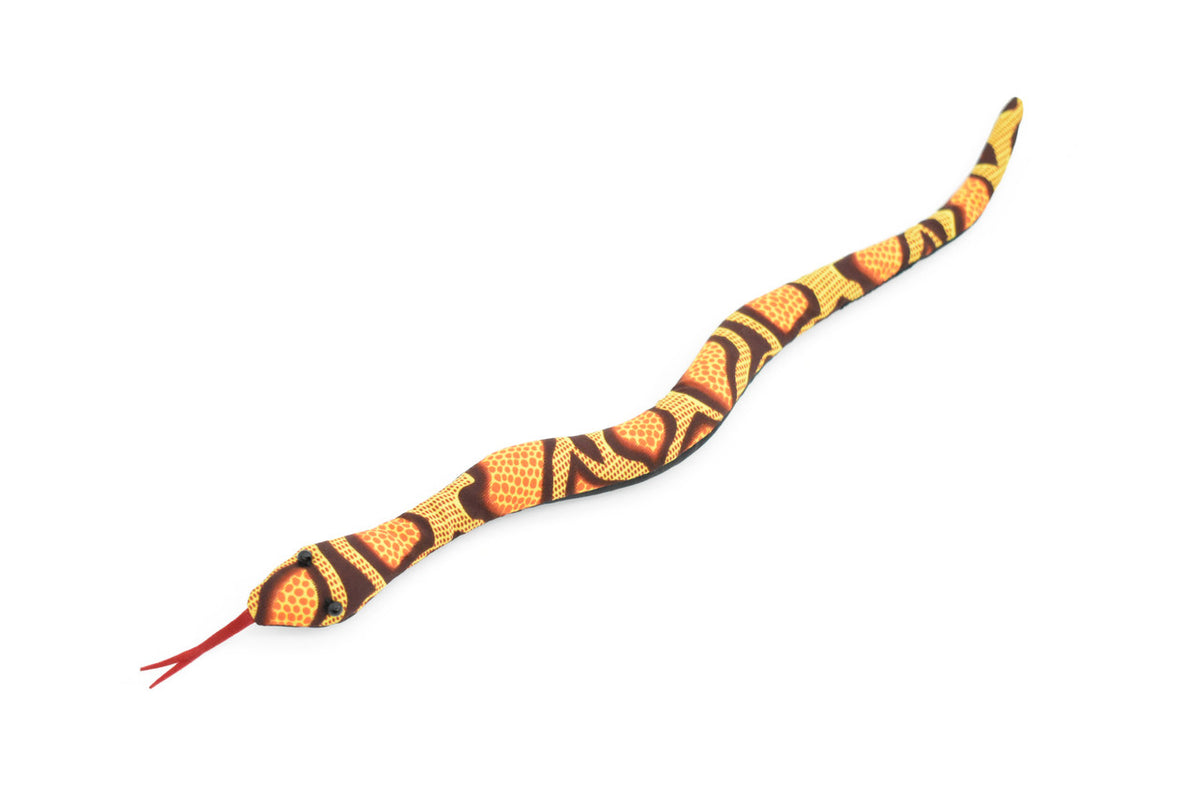Snake, Reptiles, Orange, Hand Made In Thailand, Sand Creatures, Paper Weight, Bean Bag, Cornhole, Game, Toy, Kids, Educational,  12 Inches Long.