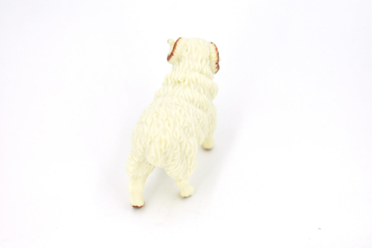 Sheep, Ram Domestic, White, Plastic Animal, Educational, Toy, Kids, Realistic Figure, Model, Figurine, Replica, Gift,  1.75"  F4152 B140