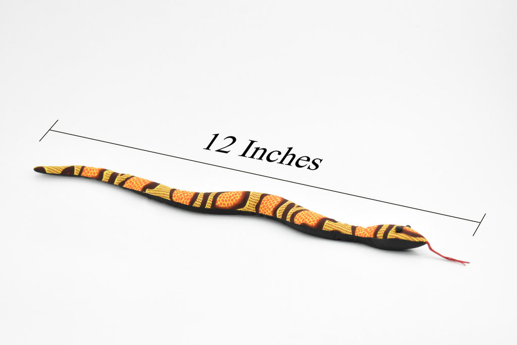Snake, Reptiles, Orange, Hand Made In Thailand, Sand Creatures, Paper Weight, Bean Bag, Cornhole, Game, Toy, Kids, Educational,  12 Inches Long.