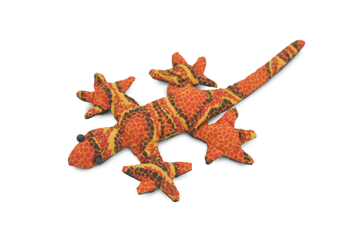 Gecko, Lizard, Reptiles, Orange, Hand Made In Thailand, Sand Creatures, Paper Weight, Bean Bag, Cornhole, Game, Toy, Kids, Educational, 5  Inches. Colors May Vary.