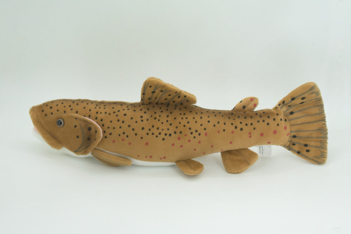 Brown Trout Plush Toy, Realistic Stuffed Animal, Soft Plush Fish, Stuffed Fish, Educational, Toy, Kids, Gift,         17"       F2416 BB53