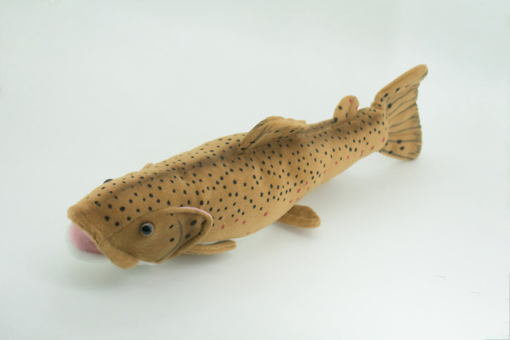 Brown Trout Plush Toy, Realistic Stuffed Animal, Soft Plush Fish, Stuffed Fish, Educational, Toy, Kids, Gift,         17"       F2416 BB53