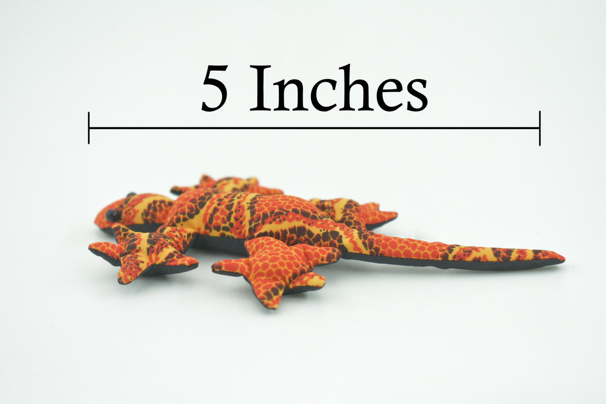 Gecko, Lizard, Reptiles, Orange, Hand Made In Thailand, Sand Creatures, Paper Weight, Bean Bag, Cornhole, Game, Toy, Kids, Educational, 5  Inches. Colors May Vary.
