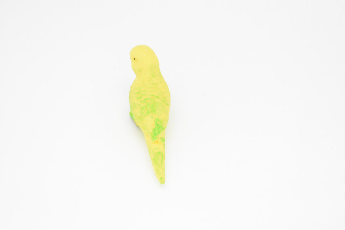 Parakeet, Yellow, Very Nice Rubber Reproduction,  Hand Painted       2 1/2"    F3014 B109