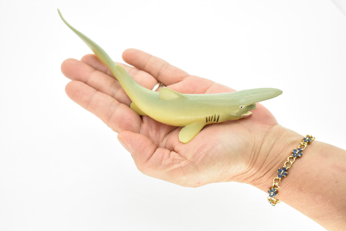 Goblin Shark, Elfin shark, Museum Quality, Educational, Rubber Fish, Hand Painted, Realistic Toy Figure, Diorama Model, Kids, Educational,  7 Inches. 