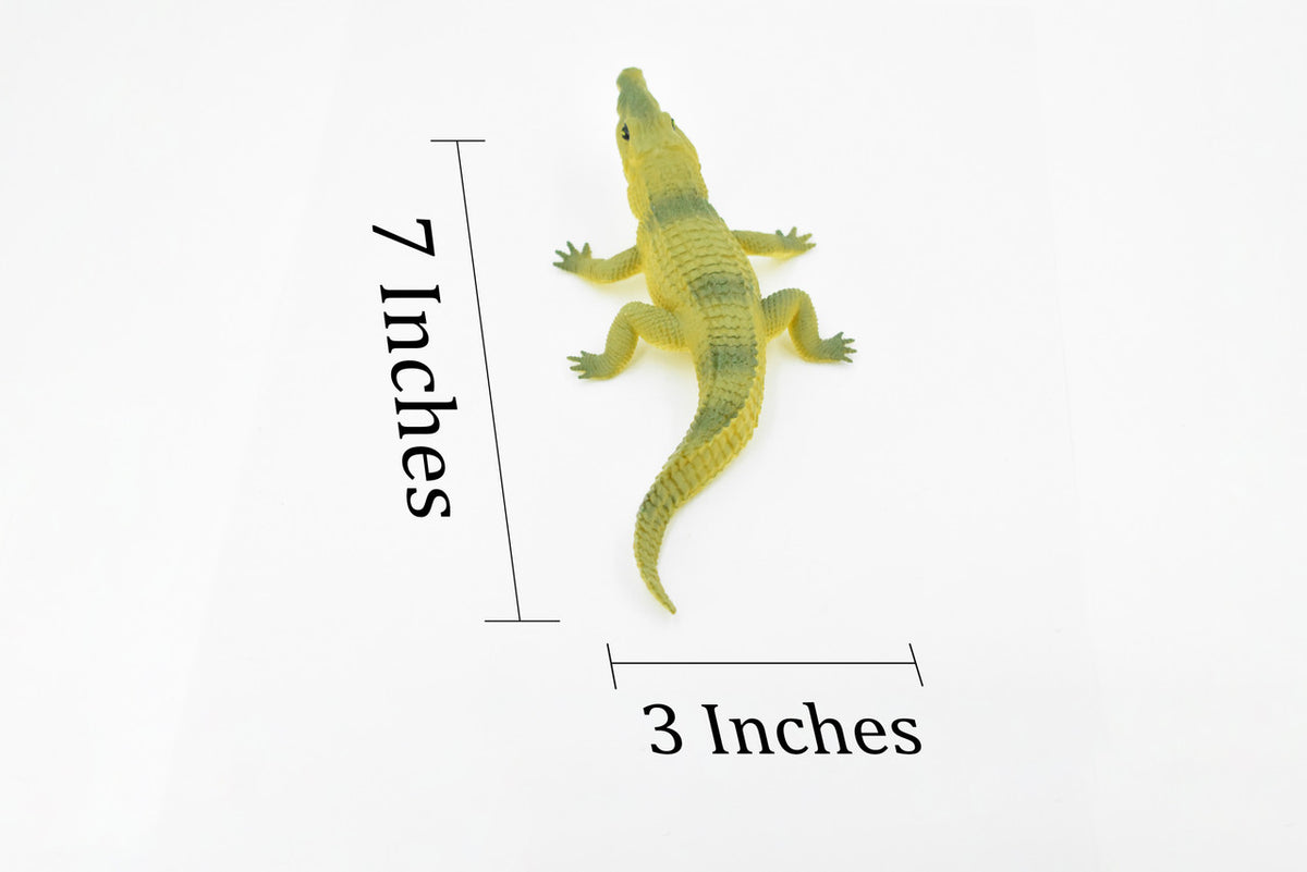 Crocodile, Alligator, Plastic Toy Reptile, Realistic Figure, Model, Replica, Kids, Educational, Gift,      7"      F8124 B229
