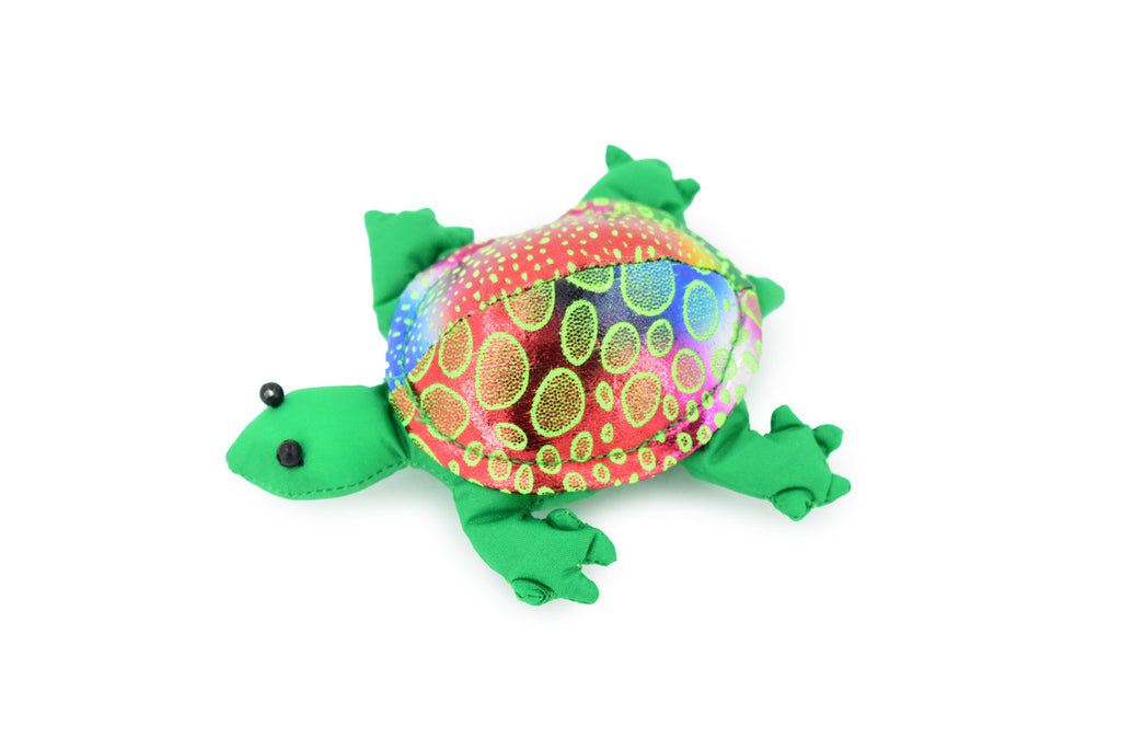 Turtle, Sea Turtle, Reptiles, Green, Hand Made In Thailand, Sand Creatures, Paper Weight, Bean Bag, Cornhole, Game, Toy, Kids, Educational,  3 1/2 Inches. 