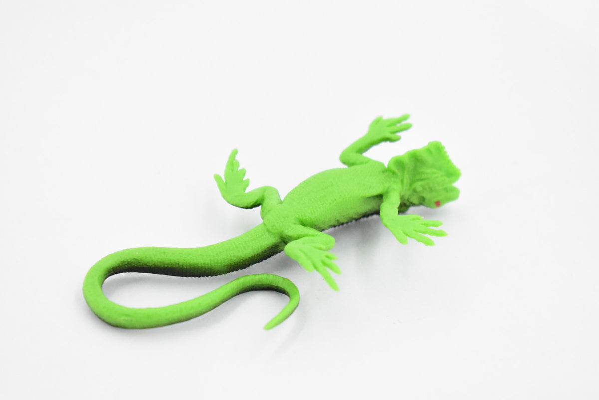 Iguana, Lizard, Rubber Reptile, Toy, Educational, Realistic, Figure, Lifelike Model, Figurine, Replica, Gift,   3 1/2"    F4481 B213