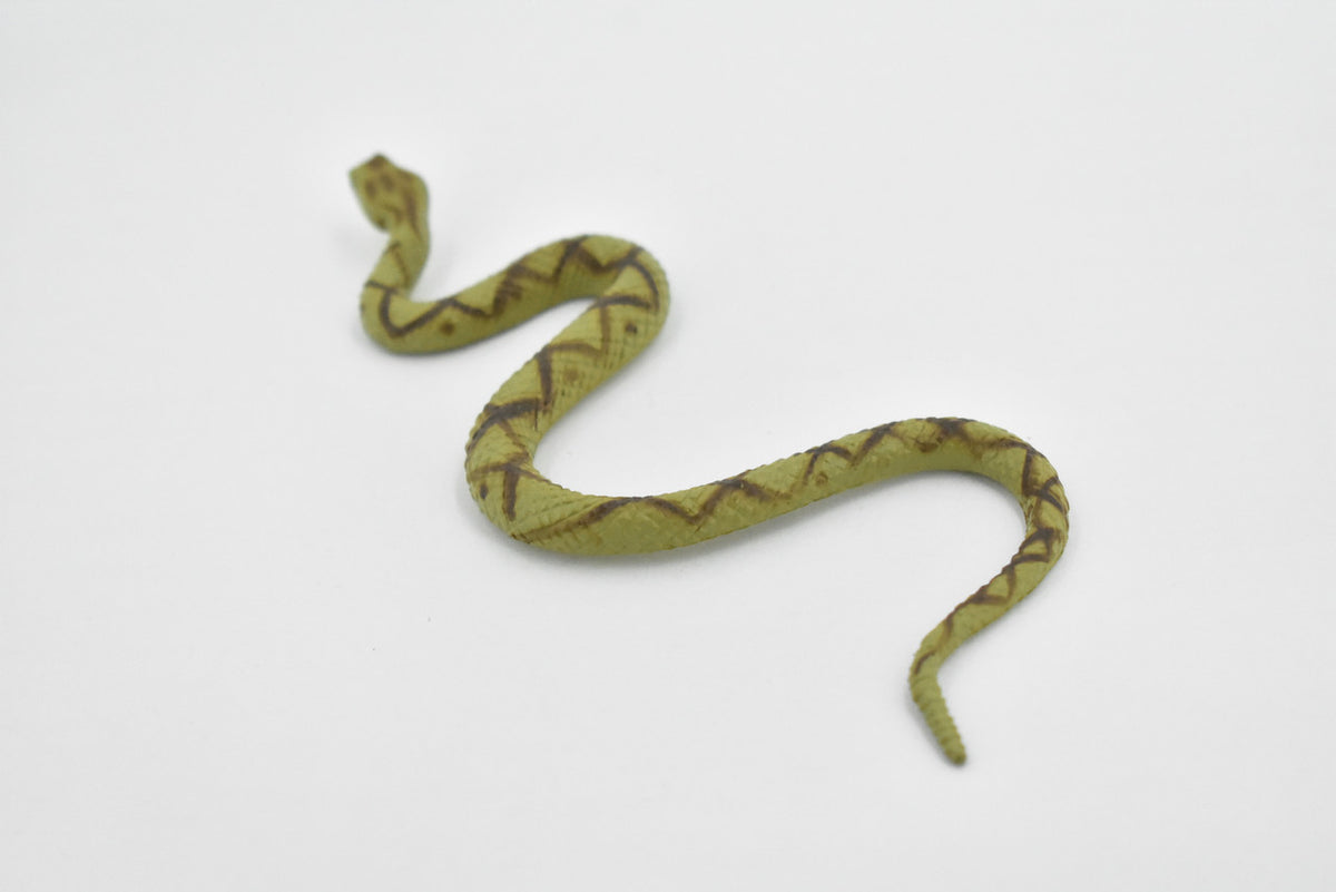 Snake, Diamondback Rattlesnake, Rubber Reptile, Educational, Realistic Hand Painted, Figure, Lifelike Model, Figurine, Replica, Gift,       5 1/2"
