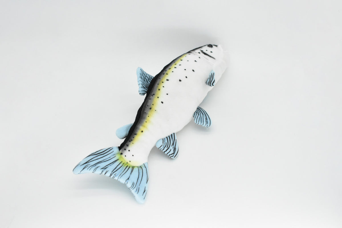 Atlantic Salmon Plush Toy, Realistic Stuffed Animal, Soft Plush Fish, Stuffed Fish, Educational, Toy, Kids, Gift,          17"      F4335 BB11