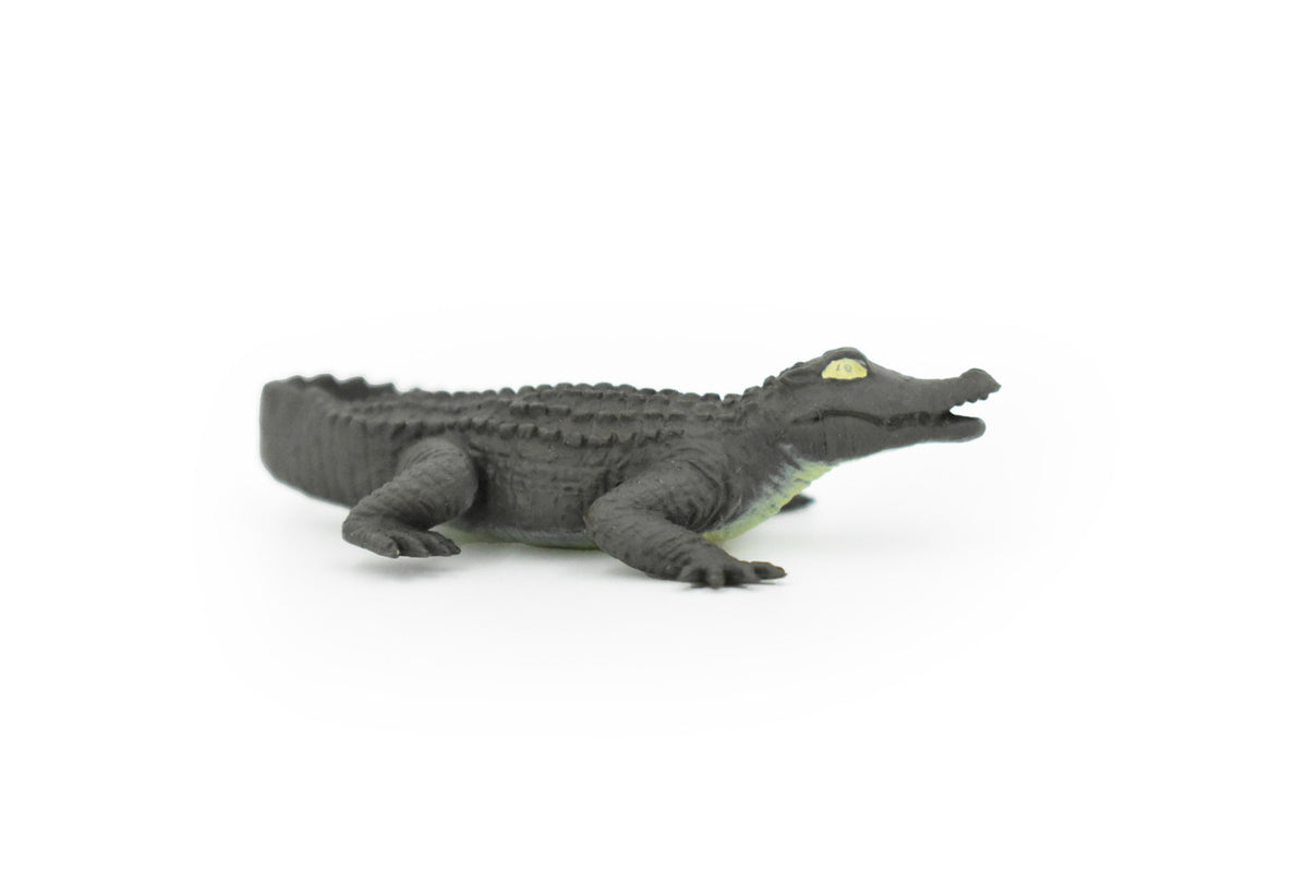 Alligator, Crocodile, Rubber Toy Reptile, Realistic Figure, Model, Replica, Kids, Educational, Gift,       3"       F4479-B213